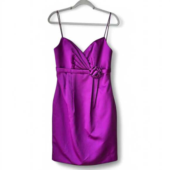 DaVinci Dresses & Skirts - NWT Da Vinci Purple Sleeveless Short Dress Size 10 Pleated Babydoll Formal Prom